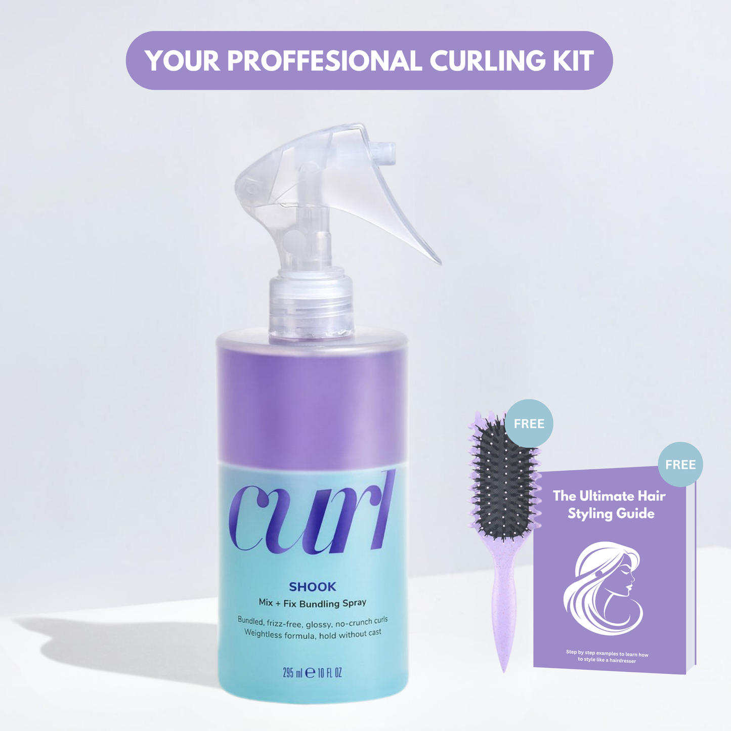 Hair Curling Spray Kit