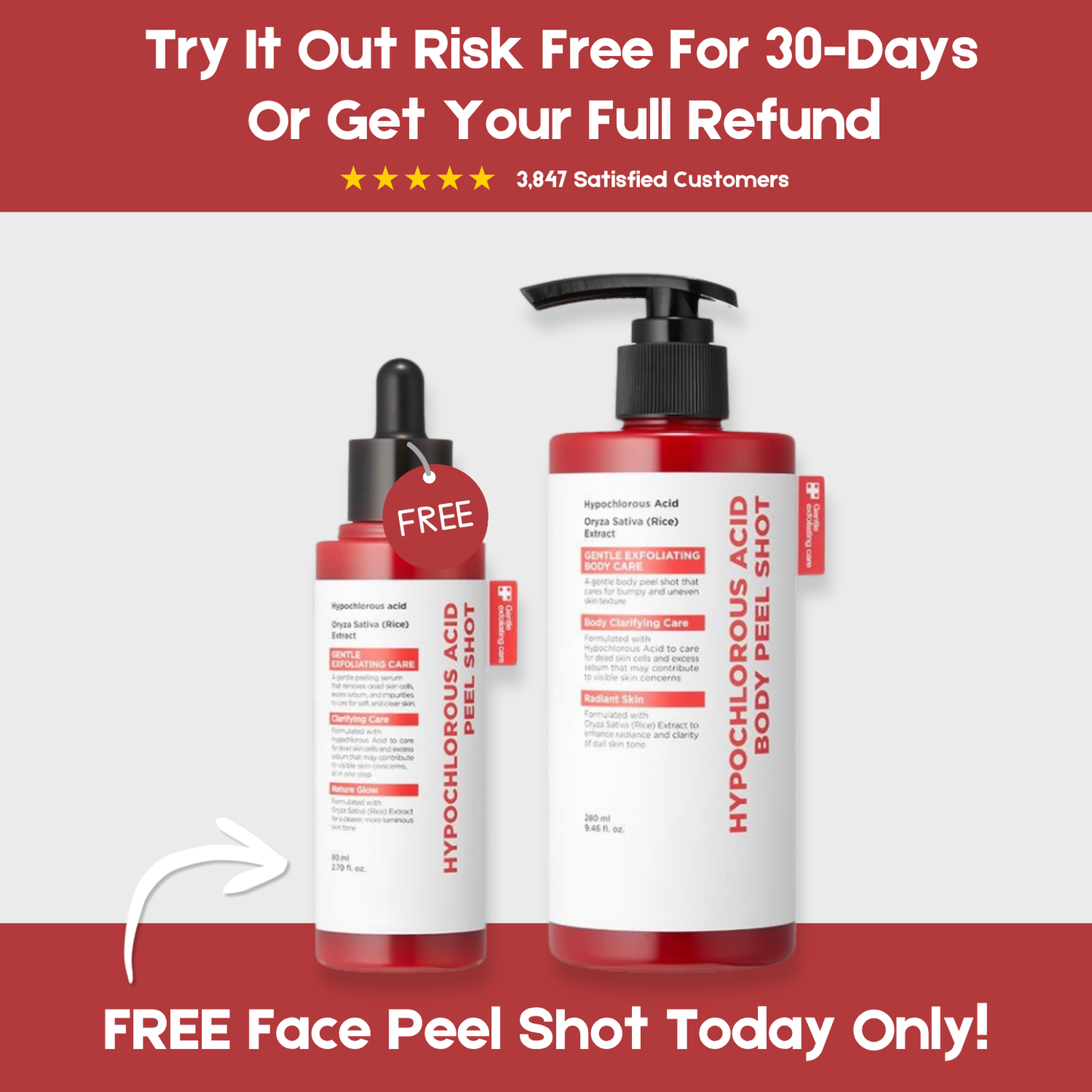 Hypochlorous Rice Body Peel Shot Duo